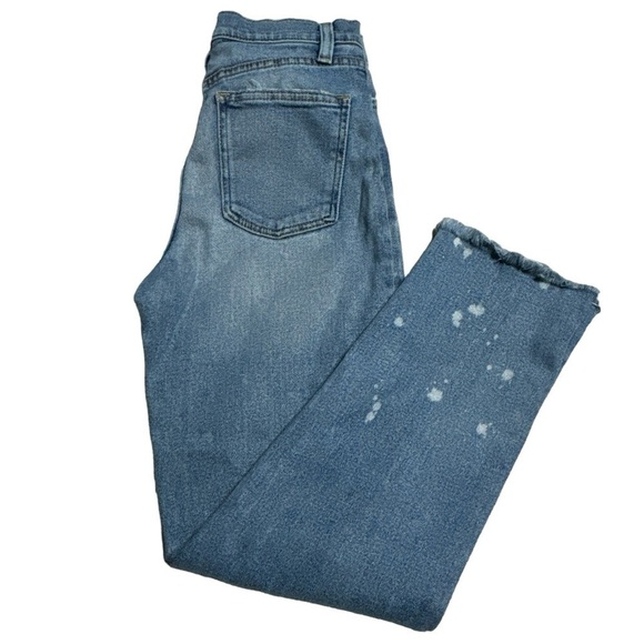 Urban Outfitters BDG Girlfriend High Rise Distressed Jeans w/ Paint Splatter - Picture 7 of 10